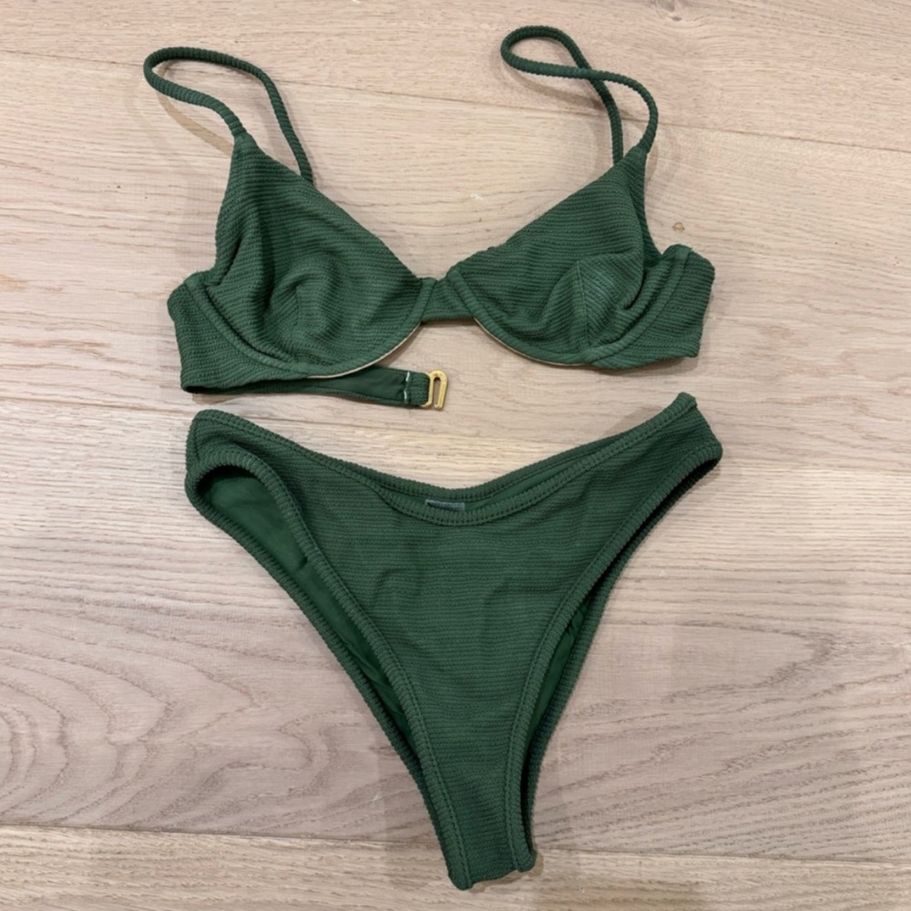 Montce Swim Olive Micro Scrunch Bikini